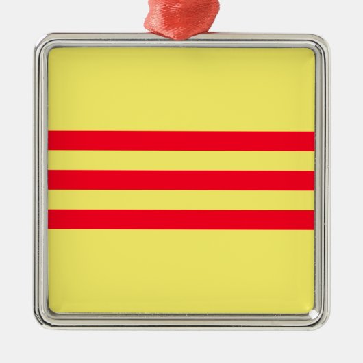 Flagge Südvietnams Silbernes Ornament (Vorne)