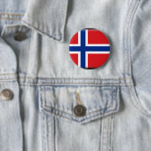 Flagge Svalbards (Norwegen) Button (Beispiel)