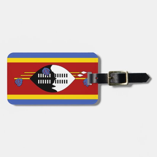 Flagge Swasiland Easy ID Personal Gepäckanhänger (Vorderseite horizontal)