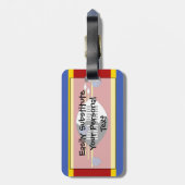 Flagge Swasiland Easy ID Personal Gepäckanhänger (Rückseite vertikal)