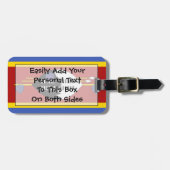 Flagge Swasiland Easy ID Personal Gepäckanhänger (Vorderseite horizontal)