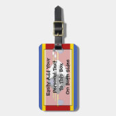 Flagge Swasiland Easy ID Personal Gepäckanhänger (Vorderseite vertikal)