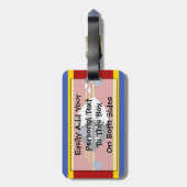 Flagge Swasiland Easy ID Personal Gepäckanhänger (Rückseite vertikal)