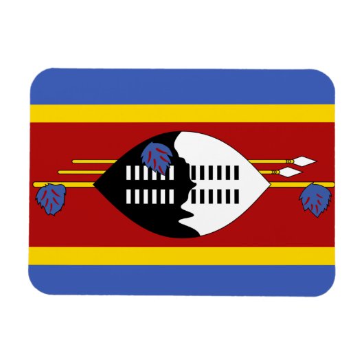Flagge Swasilands Magnet (Horizontal)