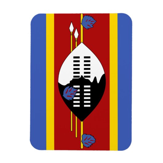 Flagge Swasilands Magnet (Vertikal)