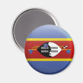 Flagge Swasilands Magnet (Vorderseite/Rückseite)