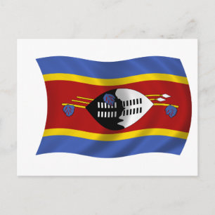 Flagge Swasilands Postkarte