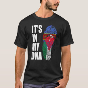 Flagge Swasilands und Jordaniens für das Vintage E T-Shirt