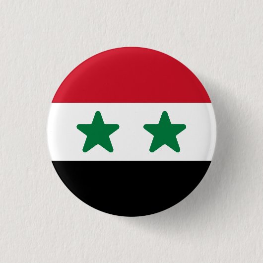 Flagge Syriens Button (Vorderseite)