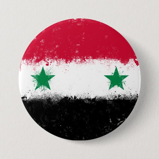 Flagge Syriens Button (Vorderseite)