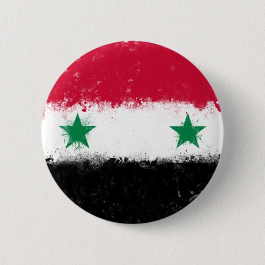 Flagge Syriens Button (Vorderseite)