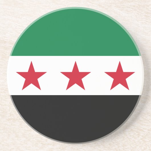 Flagge Syriens Getränkeuntersetzer (Vorne)
