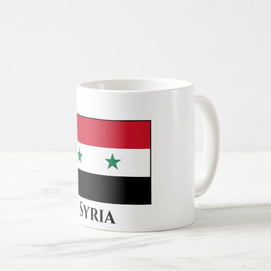 Flagge Syriens Kaffeetasse (VorderseiteRechts)