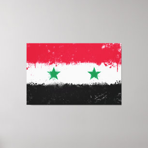 Flagge Syriens Leinwanddruck