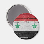 Flagge Syriens Magnet (Vorderseite/Rückseite)