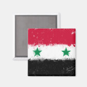 Flagge Syriens Magnet (Vorderseite/Rückseite)