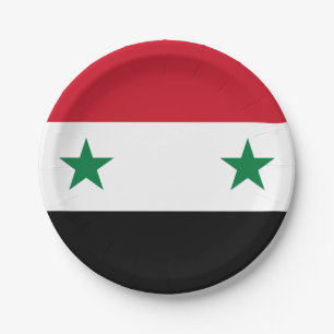 Flagge Syriens Pappteller