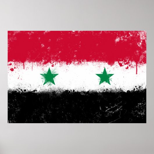 Flagge Syriens Poster (Vorne)