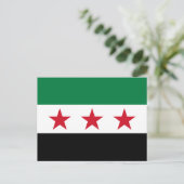 Flagge Syriens Postkarte (Stehend Vorderseite)