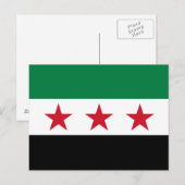 Flagge Syriens Postkarte (Vorne/Hinten)