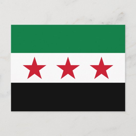 Flagge Syriens Postkarte (Vorderseite)