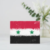 Flagge Syriens Postkarte (Stehend Vorderseite)