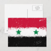 Flagge Syriens Postkarte (Vorne/Hinten)