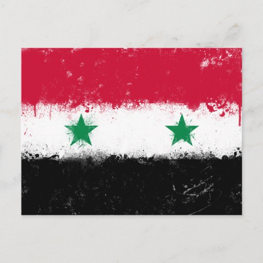 Flagge Syriens Postkarte (Vorderseite)