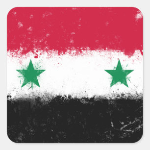 Flagge Syriens Quadratischer Aufkleber
