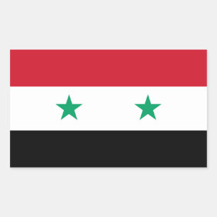 Flagge Syriens Rechteckiger Aufkleber