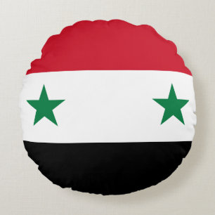 Flagge Syriens Rundes Kissen