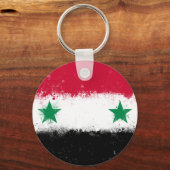 Flagge Syriens Schlüsselanhänger (Vorderseite)