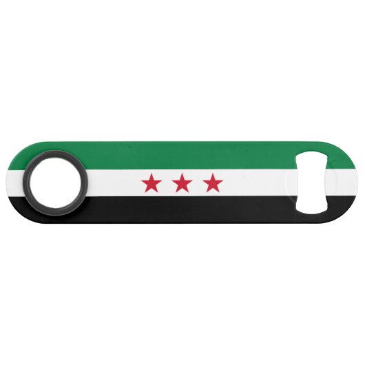 Flagge Syriens Speed Flaschenöffner (Vorderseite (Horizontal))