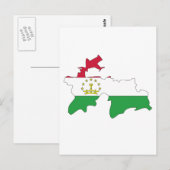 Flagge Tadschikistan Postkarte (Vorne/Hinten)