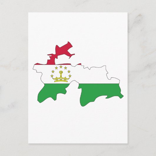 Flagge Tadschikistan Postkarte (Vorderseite)
