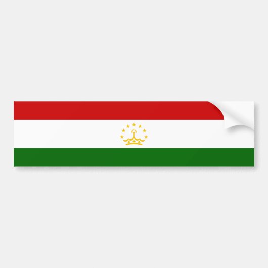 Flagge Tadschikistans Autoaufkleber (Vorne)