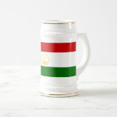 Flagge Tadschikistans Bierglas (VorderseiteRechts)