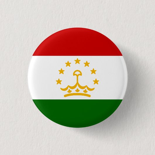 Flagge Tadschikistans Button (Vorderseite)