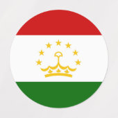 Flagge Tadschikistans Etiketten (Design 2)