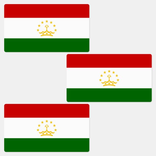 Flagge Tadschikistans Etiketten (Gruppe)