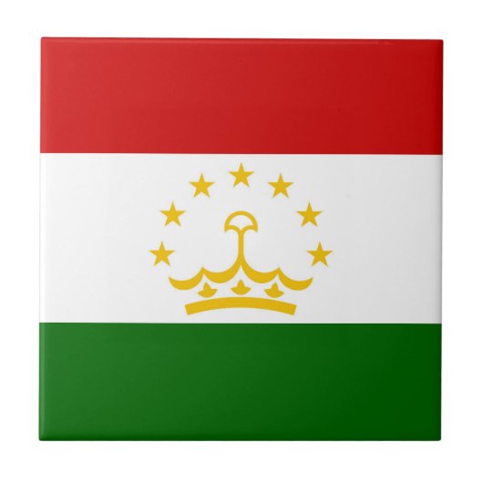 Flagge Tadschikistans Fliese (Vorderseite)