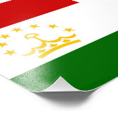 Flagge Tadschikistans Fotodruck (Ecke)