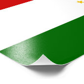 Flagge Tadschikistans Fotodruck (Ecke)