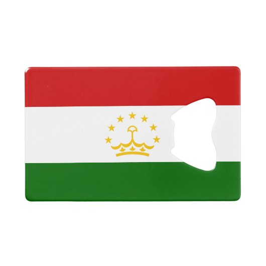 Flagge Tadschikistans Geldbeutel Flaschenöffner (Vorderseite (Horizontal))