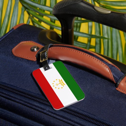 Flagge Tadschikistans Gepäckanhänger (Vorderseite Insitu 1)