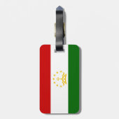 Flagge Tadschikistans Gepäckanhänger (Rückseite vertikal)