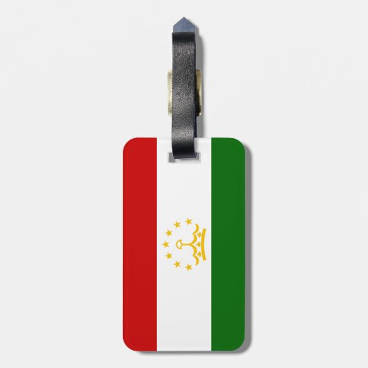 Flagge Tadschikistans Gepäckanhänger (Rückseite vertikal)