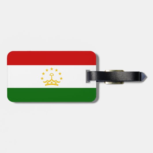 Flagge Tadschikistans Gepäckanhänger (Rückseite horizontal)