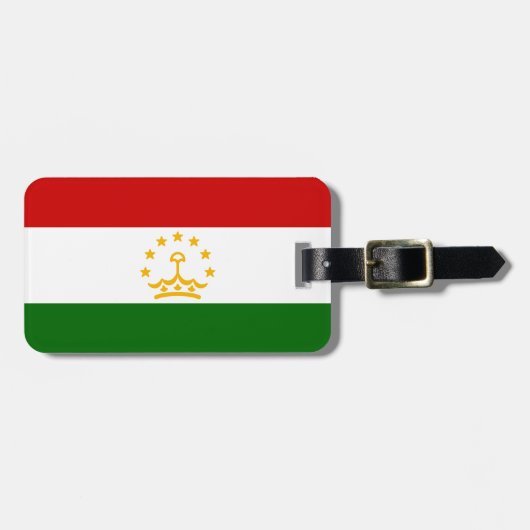 Flagge Tadschikistans Gepäckanhänger (Vorderseite horizontal)