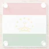 Flagge Tadschikistans Glasuntersetzer (Rückseite)